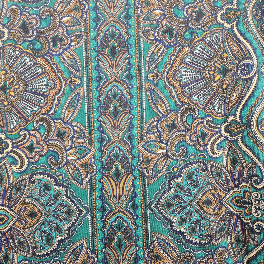 Soft Surroundings Cotton Modal Paisley Boho Swing Maxi Dress XS Small 3/4 Sleeve - Picture 7 of 10